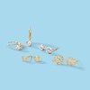 Thumbnail Image 2 of Child's 4mm Cubic Zirconia Solitaire Drop Earrings in 14K Gold