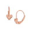 Thumbnail Image 1 of Child's Puffed Heart Drop Earrings in 14K Rose Gold