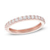 Thumbnail Image 1 of Cubic Zirconia Stackable Band in Sterling Silver with 18K Rose Gold Plate - Size 7