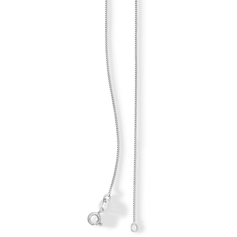 Main Image 3 of Sterling Silver Curb Chain Made in Italy - 20"