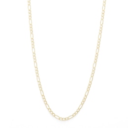 Child's 050 Gauge Figaro Chain Necklace in 14K Hollow Gold - 15&quot;