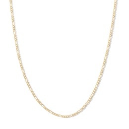 Child's 050 Gauge Figaro Chain Necklace in 14K Hollow Gold - 15"