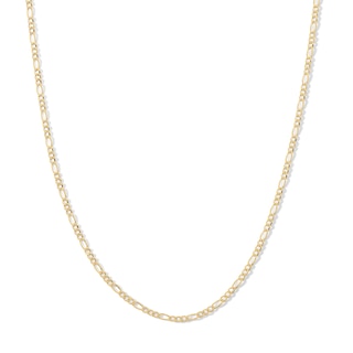Child's 050 Gauge Figaro Chain Necklace in 14K Hollow Gold - 15"