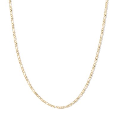 Child's 050 Gauge Figaro Chain Necklace in 14K Hollow Gold - 15"