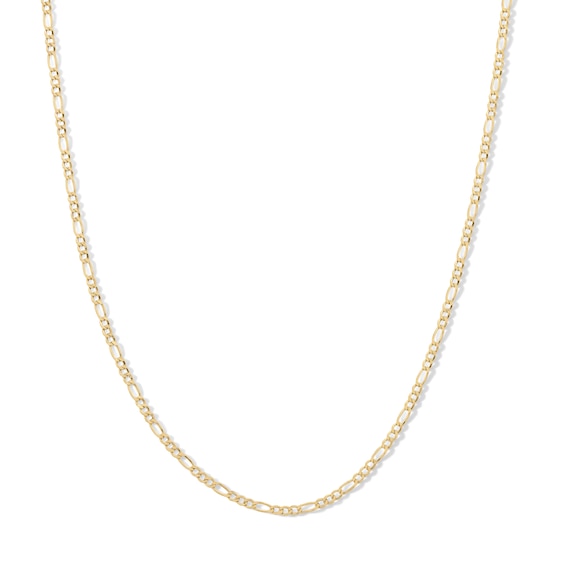 Child's 050 Gauge Figaro Chain Necklace in 14K Hollow Gold - 15"
