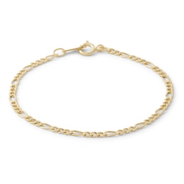 Child's 050 Gauge Figaro Chain Bracelet in 14K Hollow Gold - 5.5&quot;