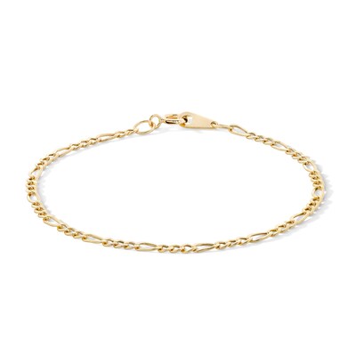 Child's 050 Gauge Figaro Chain Bracelet in 14K Hollow Gold - 5.5"