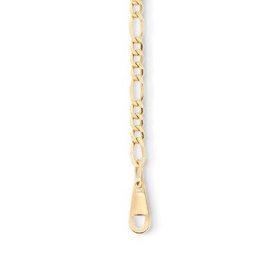 Child's 050 Gauge Figaro Chain Bracelet in 14K Hollow Gold - 5.5"