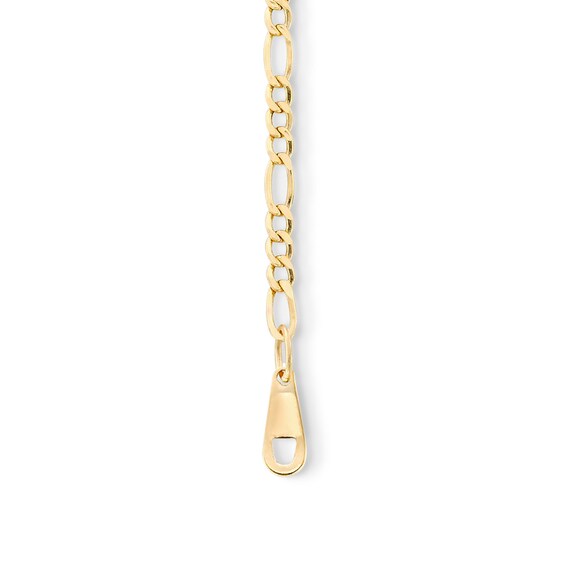 Child's 050 Gauge Figaro Chain Bracelet in 14K Hollow Gold - 5.5"