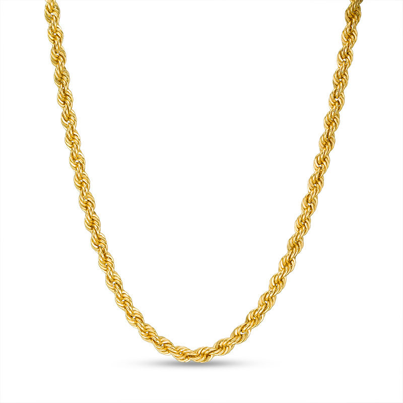 Main Image 1 of 2.7mm Rope Chain Necklace in 10K Gold - 30&quot;