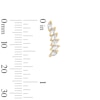 Thumbnail Image 5 of Cubic Zirconia Marquise Curve Crawler Earrings in 10K Gold