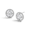 Thumbnail Image 1 of 6mm Cubic Zirconia Frame Stud Earrings in 14K White Gold