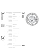 Thumbnail Image 3 of 6mm Cubic Zirconia Frame Stud Earrings in 14K White Gold