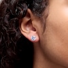 Thumbnail Image 2 of 8mm Cubic Zirconia Solitaire Stud Earrings in 14K Gold