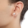 Thumbnail Image 3 of 8mm Cubic Zirconia Solitaire Stud Earrings in 14K Gold