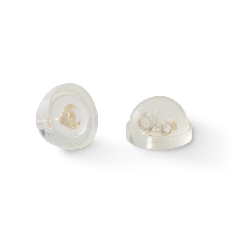 Main Image 5 of 8mm Cubic Zirconia Solitaire Stud Earrings in 14K Gold