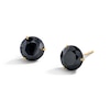 Thumbnail Image 0 of 7mm Black Cubic Zirconia Solitaire Stud Earrings in 14K Gold