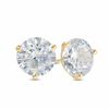 7mm Cubic Zirconia Solitaire Stud Earrings in 14K Gold