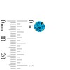 Thumbnail Image 4 of 6mm Blue Cubic Zirconia Solitaire Stud Earrings in 14K Gold