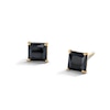 Thumbnail Image 0 of 5mm Princess-Cut Black Cubic Zirconia Solitaire Stud Earrings in 14K Gold