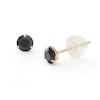 Thumbnail Image 0 of 4mm Black Cubic Zirconia Solitaire Stud Earrings in 14K Gold