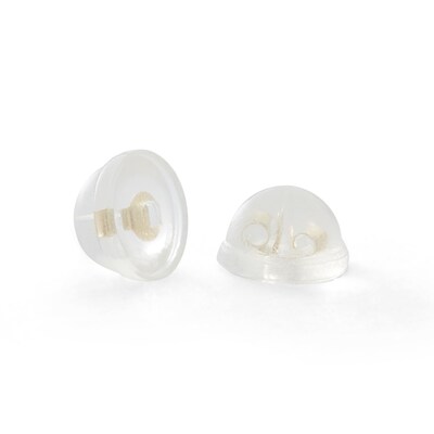 14K Solid Gold 4mm Black CZ Martini Solitaire Studs
