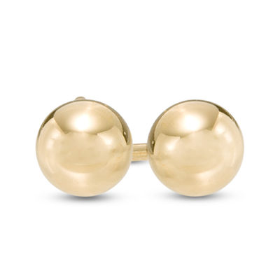 4mm Ball Stud Earrings in 14K Gold