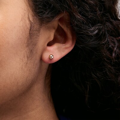 Ball Stud Three Pair Earrings Set in 10K Gold