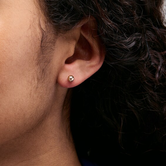 Ball Stud Three Pair Earrings Set in 10K Gold