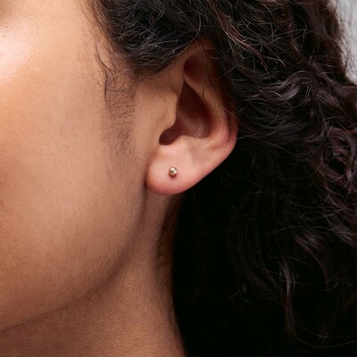 Ball Stud Three Pair Earrings Set in 10K Gold