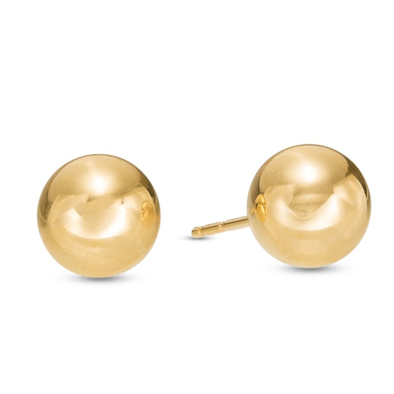8mm Ball Stud Earrings in 14K Gold | Banter