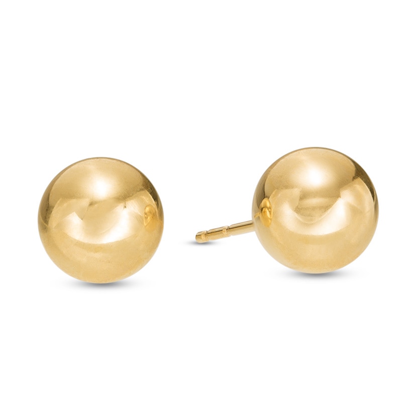 Main Image 1 of 8mm Ball Stud Earrings in 14K Gold