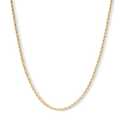 10K Semi-Solid Gold Rope Chain