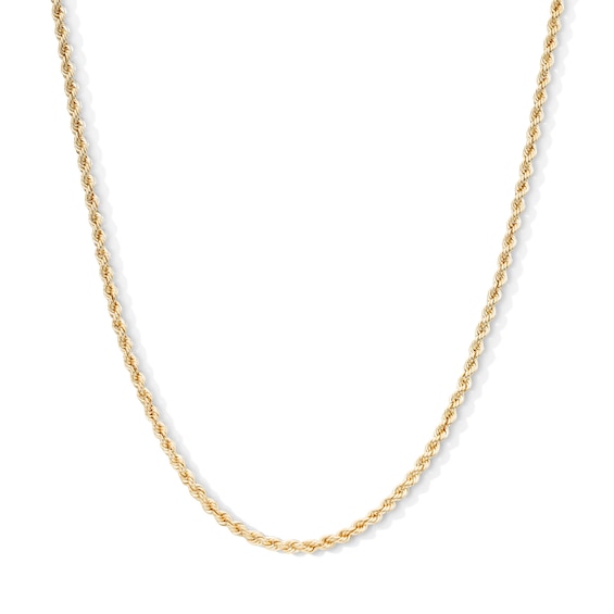 10K Semi-Solid Gold Rope Chain