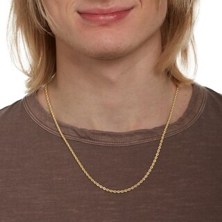 10K Semi-Solid Gold Rope Chain