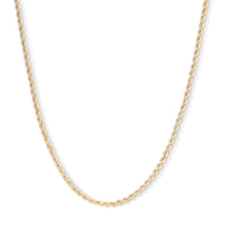 10K Semi-Solid Gold Rope Chain