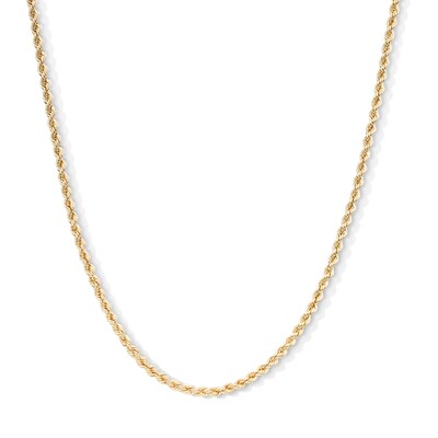 10K Semi-Solid Gold Rope Chain