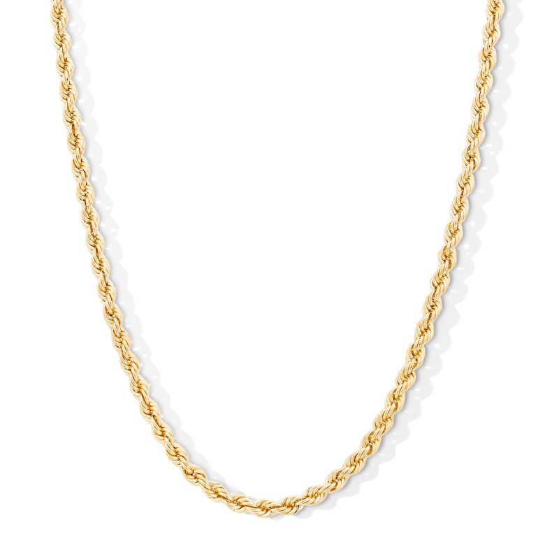 Main Image 1 of 10K Semi-Solid Gold Rope Chain - 24"