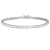 Thumbnail Image 1 of Princess-Cut Cubic Zirconia Tennis Bracelet in Sterling Silver - 7.25"