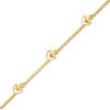 Thumbnail Image 0 of Child's Hollow Heart Station Bracelet in 14K Gold - 6"