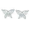 Thumbnail Image 1 of Child's Marquise Cubic Zirconia Butterfly Stud Earrings in Sterling Silver