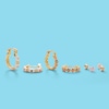 Thumbnail Image 2 of Child's 4mm Pink Cubic Zirconia Reversible Ball Stud Earrings in 14K Gold