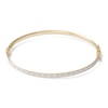 Thumbnail Image 1 of Made in Italy Glitter Enamel Hinged Bangle in 10K Gold