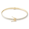 Thumbnail Image 3 of Made in Italy Glitter Enamel Hinged Bangle in 10K Gold