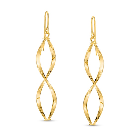 Made in Italy Cascading Ribbon Drop Earrings in 10K Gold