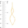 Made in Italy Cascading Ribbon Drop Earrings in 10K Gold