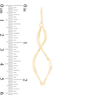 Made in Italy Cascading Ribbon Drop Earrings in 10K Gold