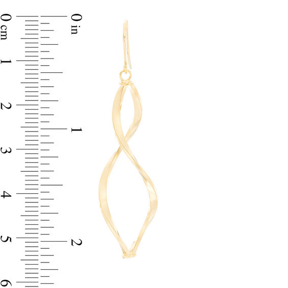 Made in Italy Cascading Ribbon Drop Earrings in 10K Gold