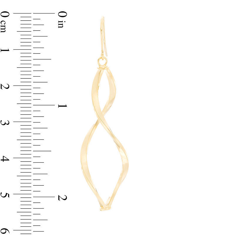 Made in Italy Cascading Ribbon Drop Earrings in 10K Gold