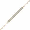 Thumbnail Image 1 of Glitter Enamel Bar Bracelet in 10K Gold -7.5"